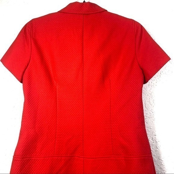 POSITIVE ATTITUDE Vintage Red Quilted Mini Shirt Dress - Petite‎ - Picture 6 of 10